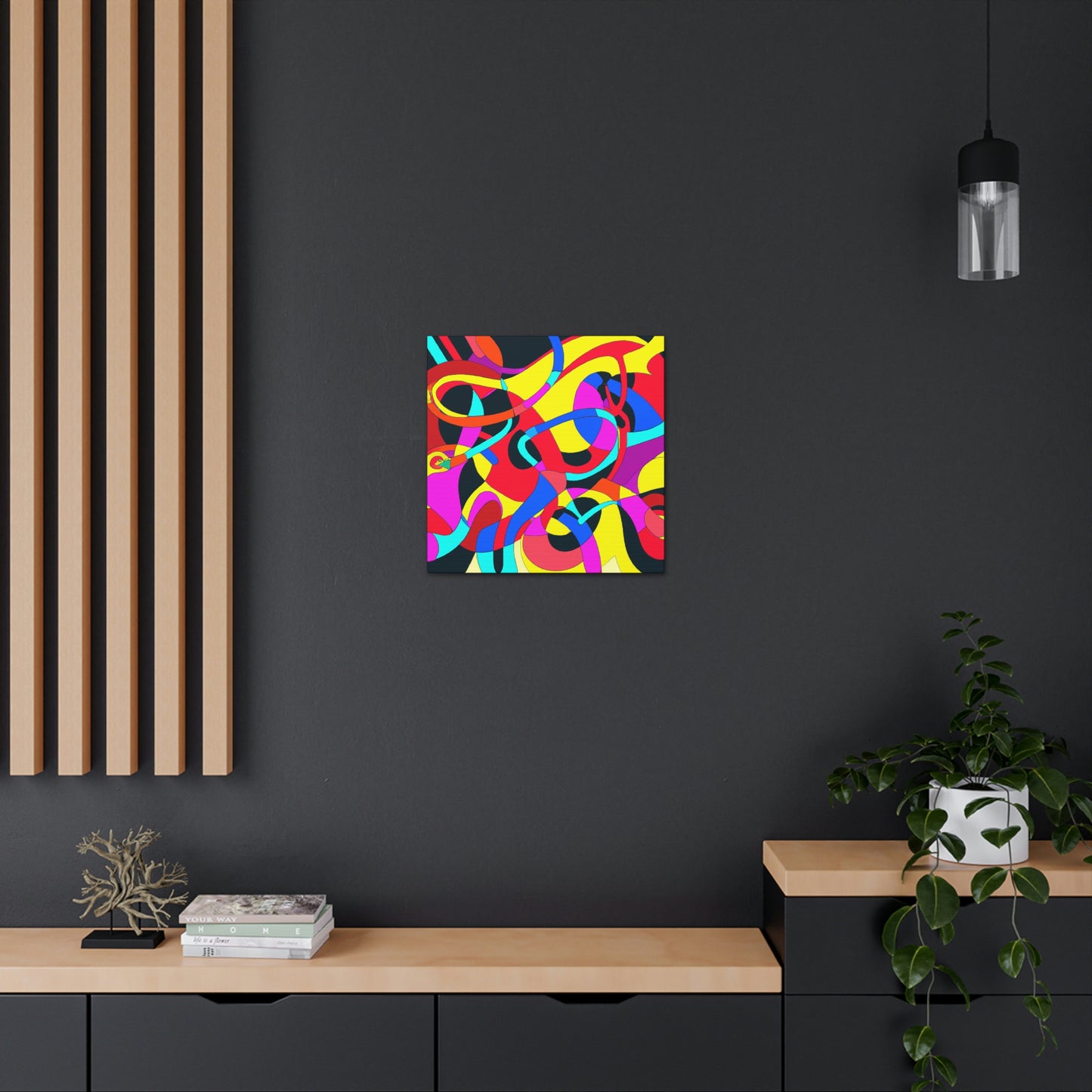 "Vibrant Digital Tapestry" - Canvas