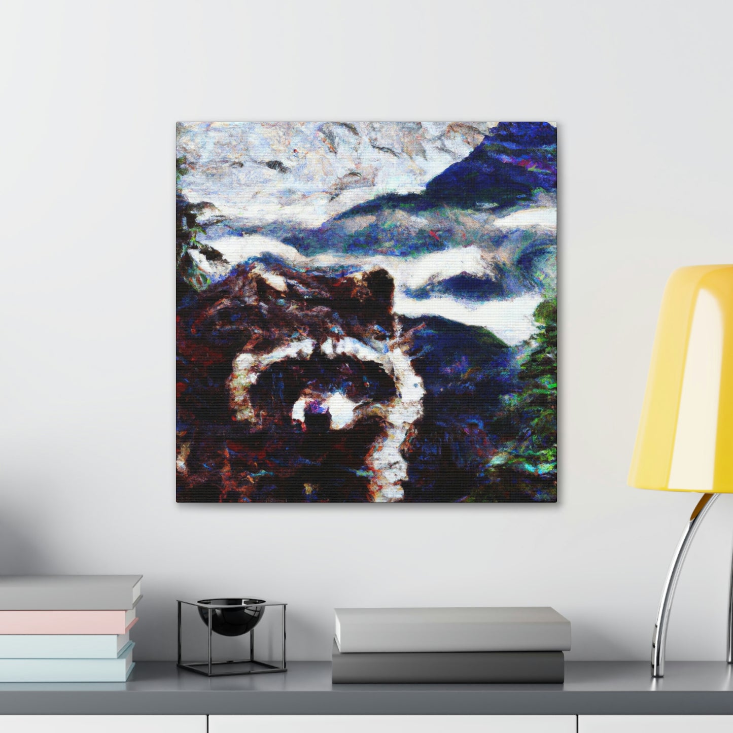 "Raccoon's Night Watch" - Canvas