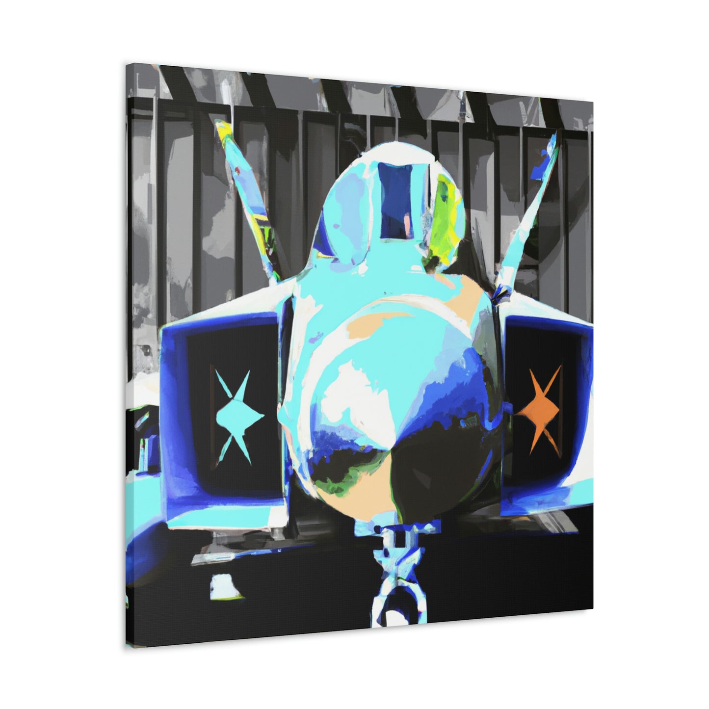 Fighter Jet Pop Art - Canvas