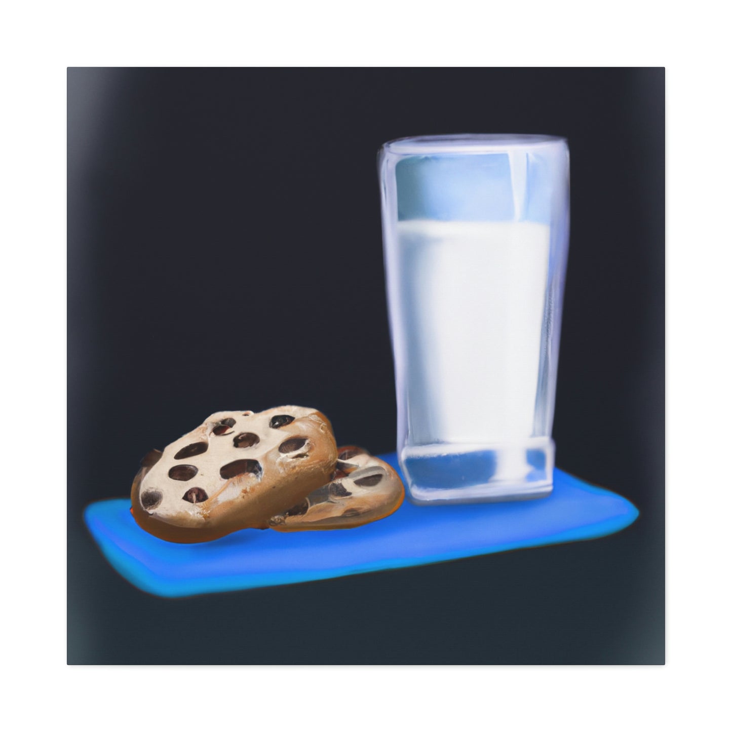 "Comforting Milk & Cookies" - Canvas