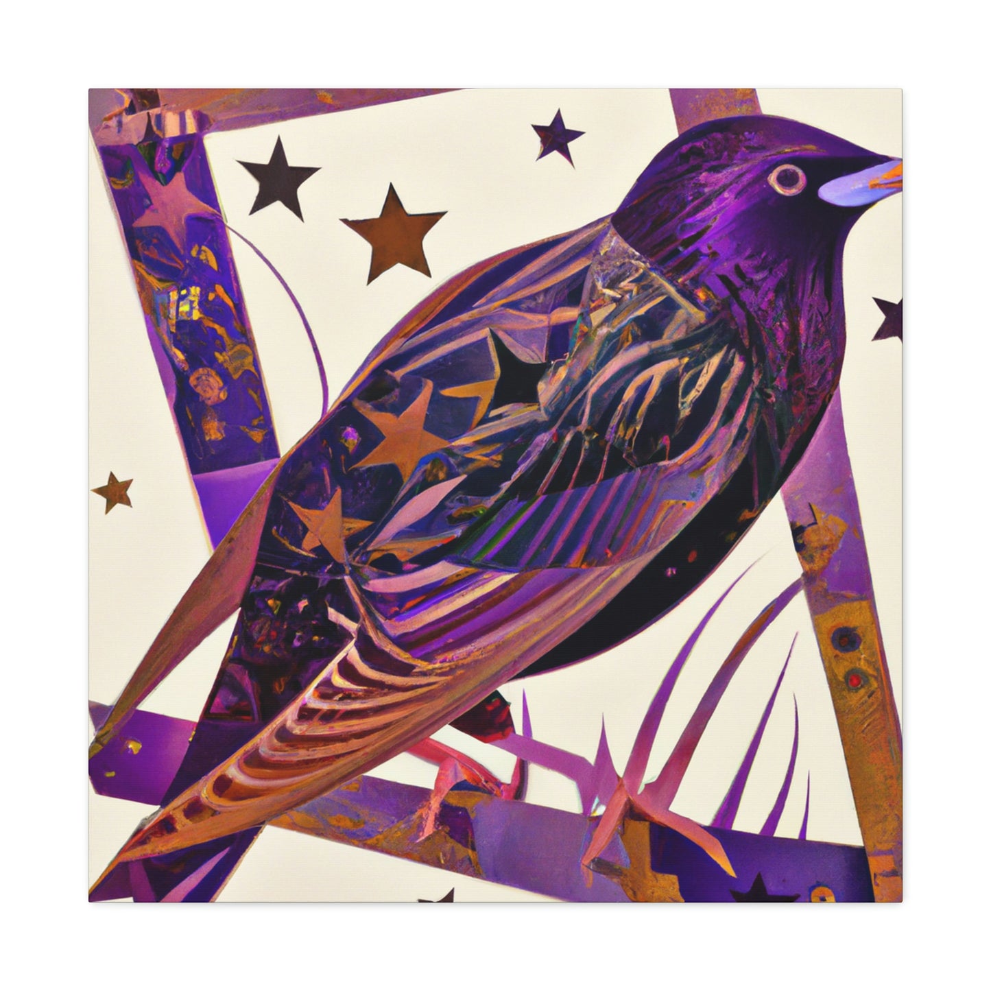 "Starling Art Deco Dream" - Canvas