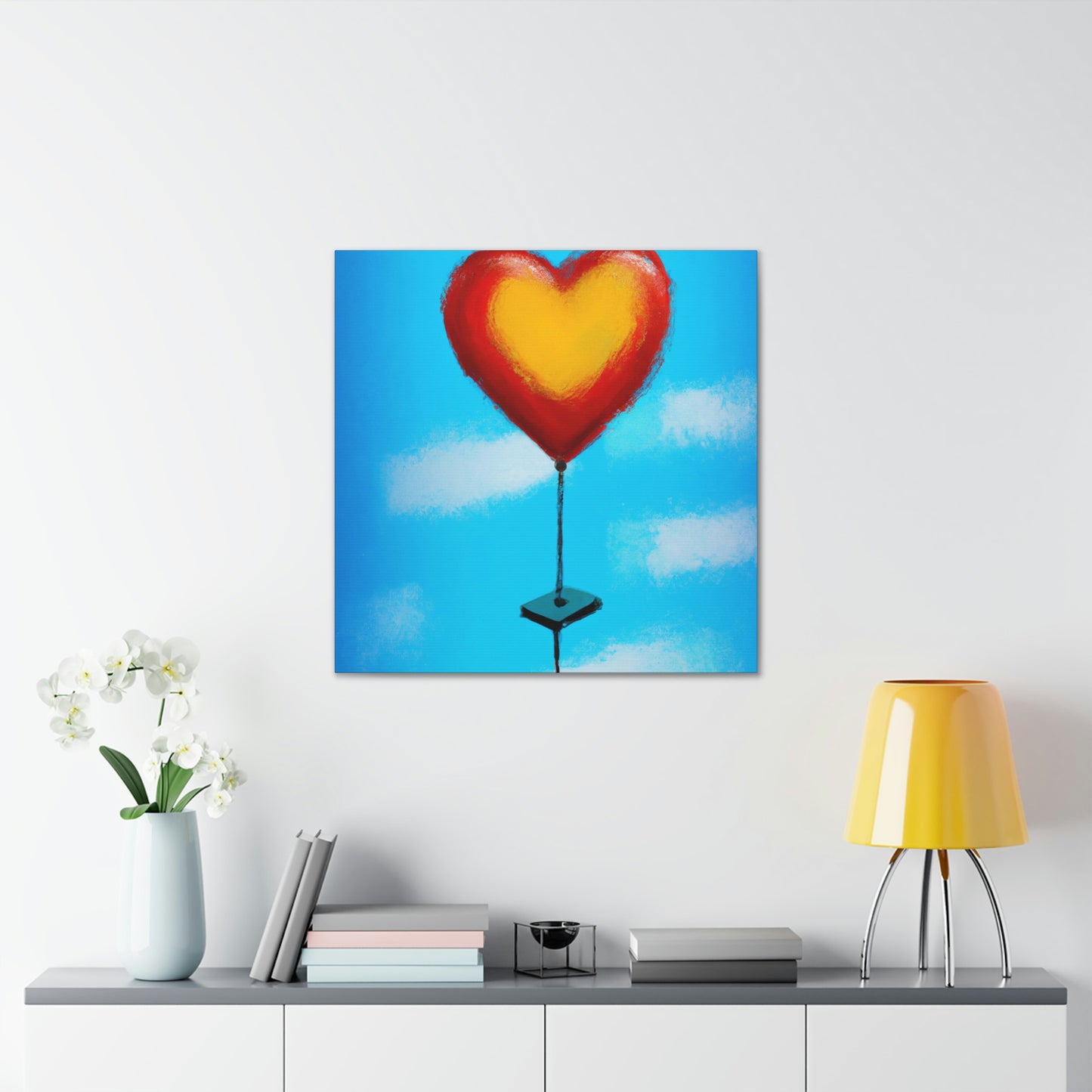 Heart Balloon Joyful Release - Canvas