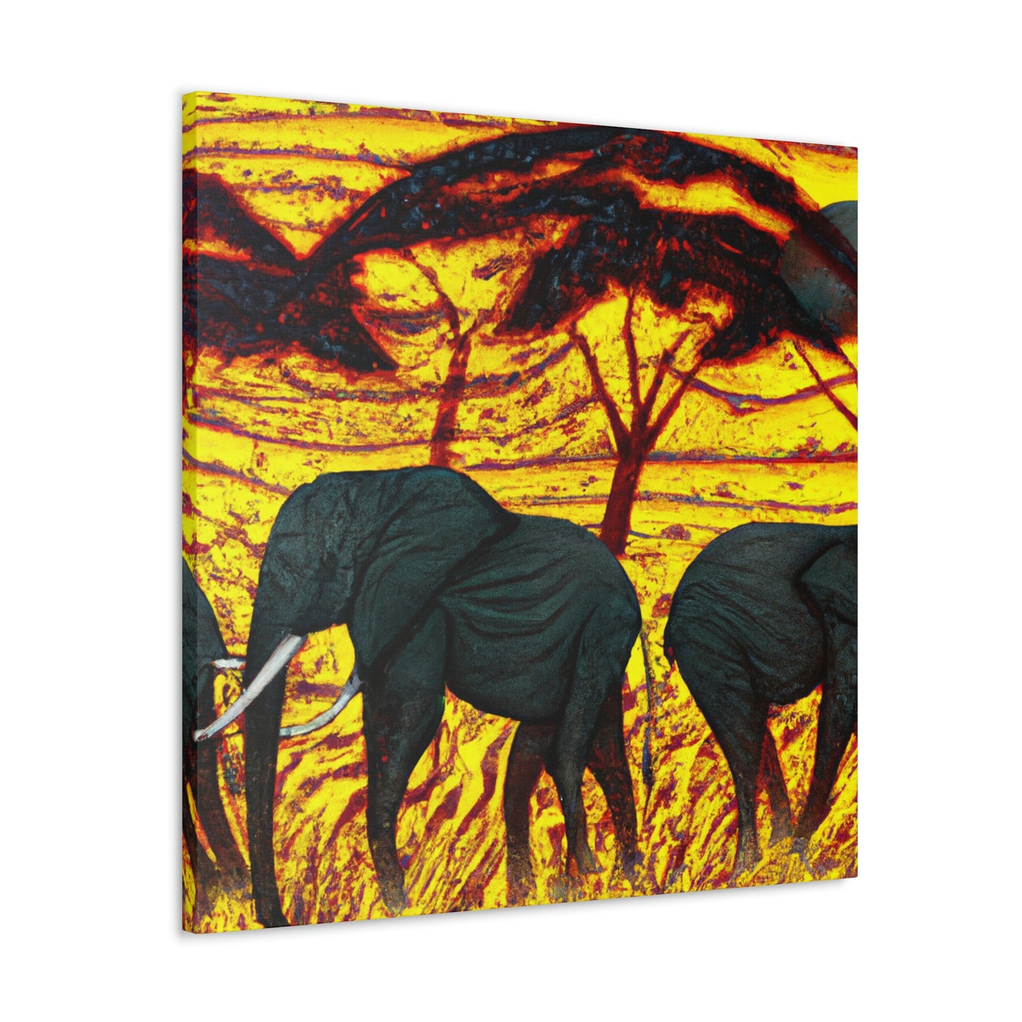 Elephant Afternoon Delight - Canvas