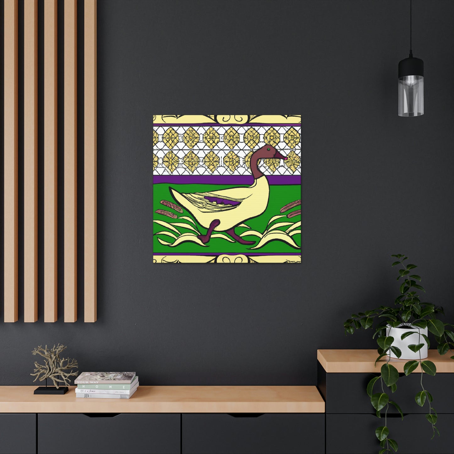 "Duck in Art Nouveau". - Canvas