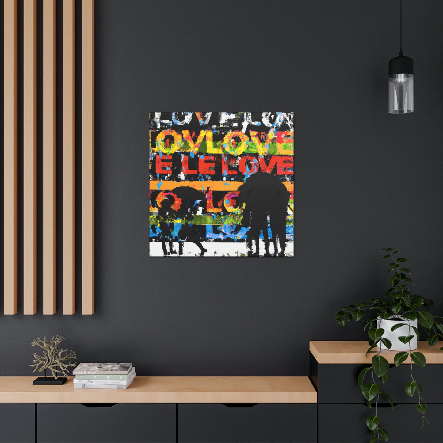 Love in Rainy Skies - Canvas