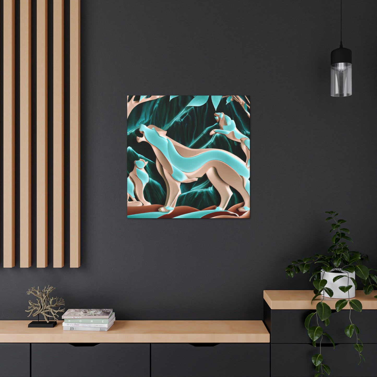 Puma in Art Deco - Canvas