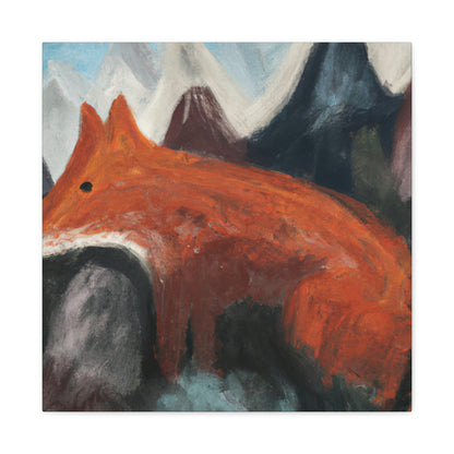 Fox in Moonlight Glow - Canvas