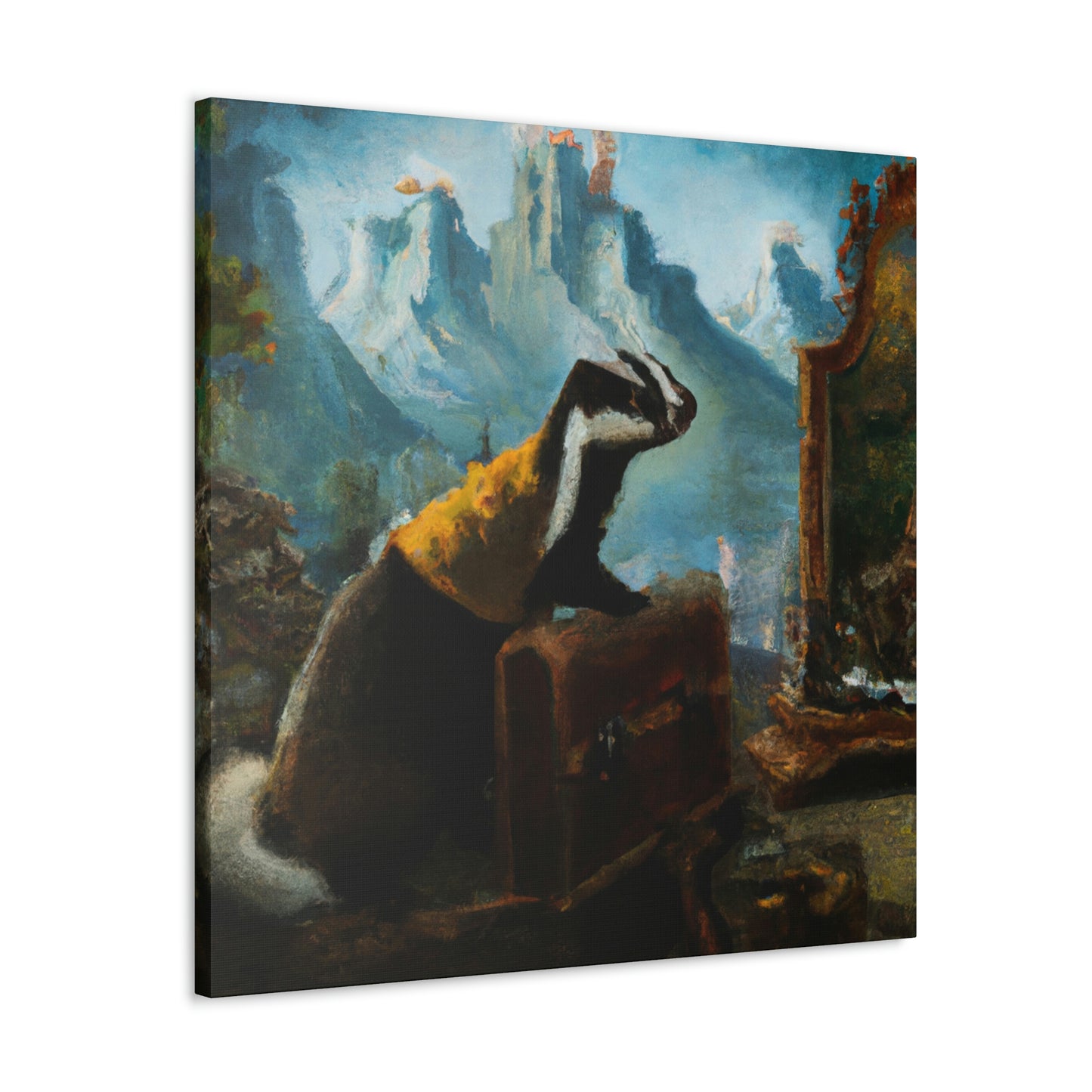 Badger in Steampunk World - Canvas