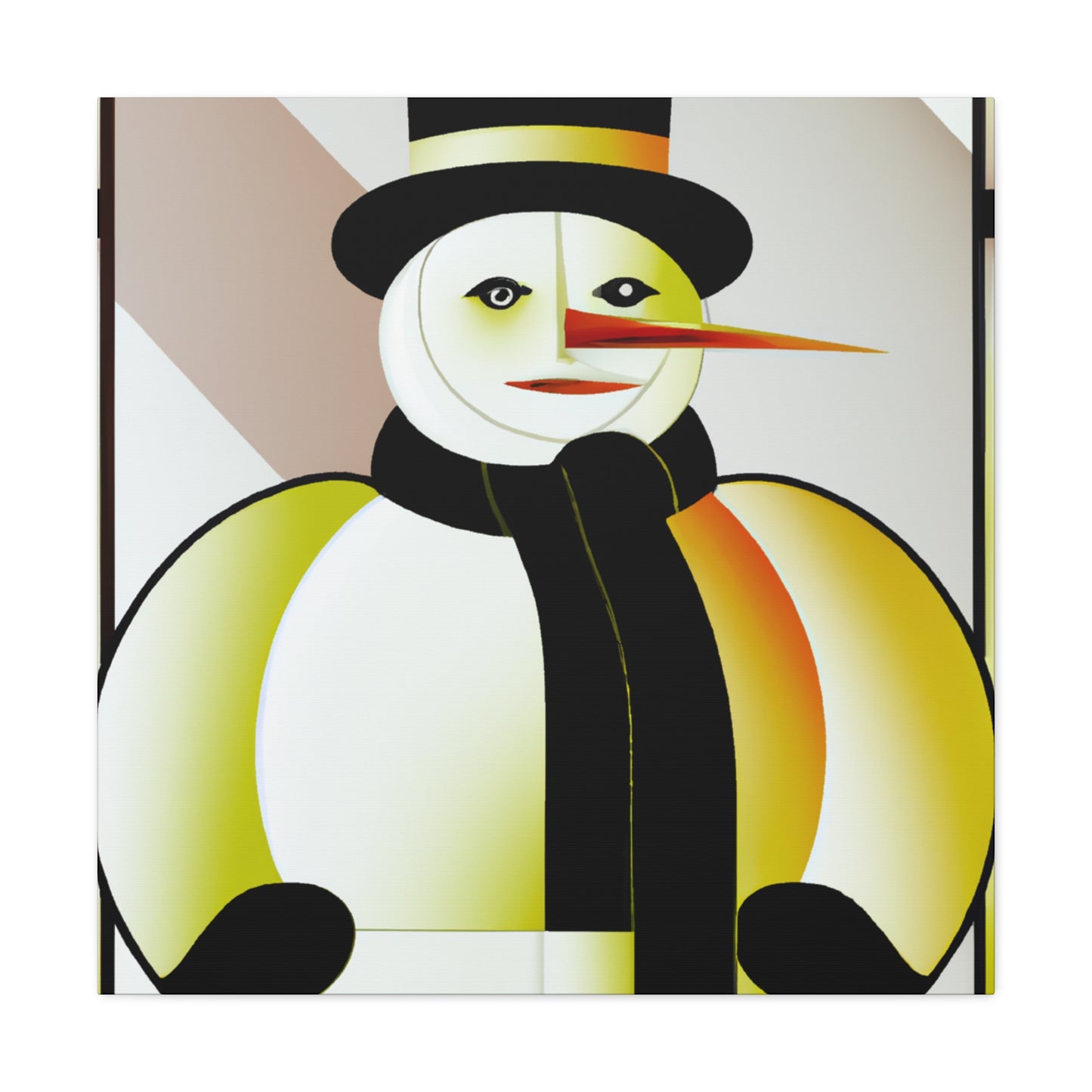 "Frosty Snowman Deco" - Canvas