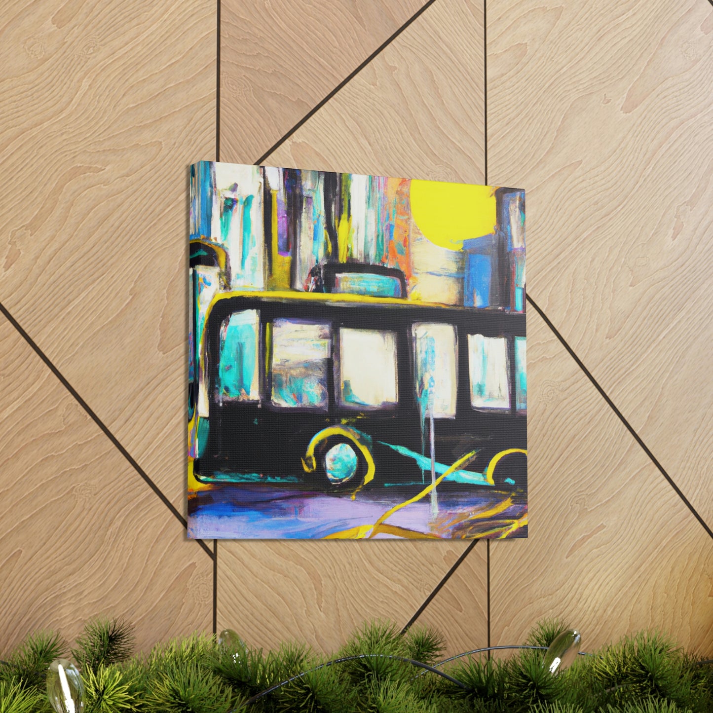 Bus in the City - Canvas