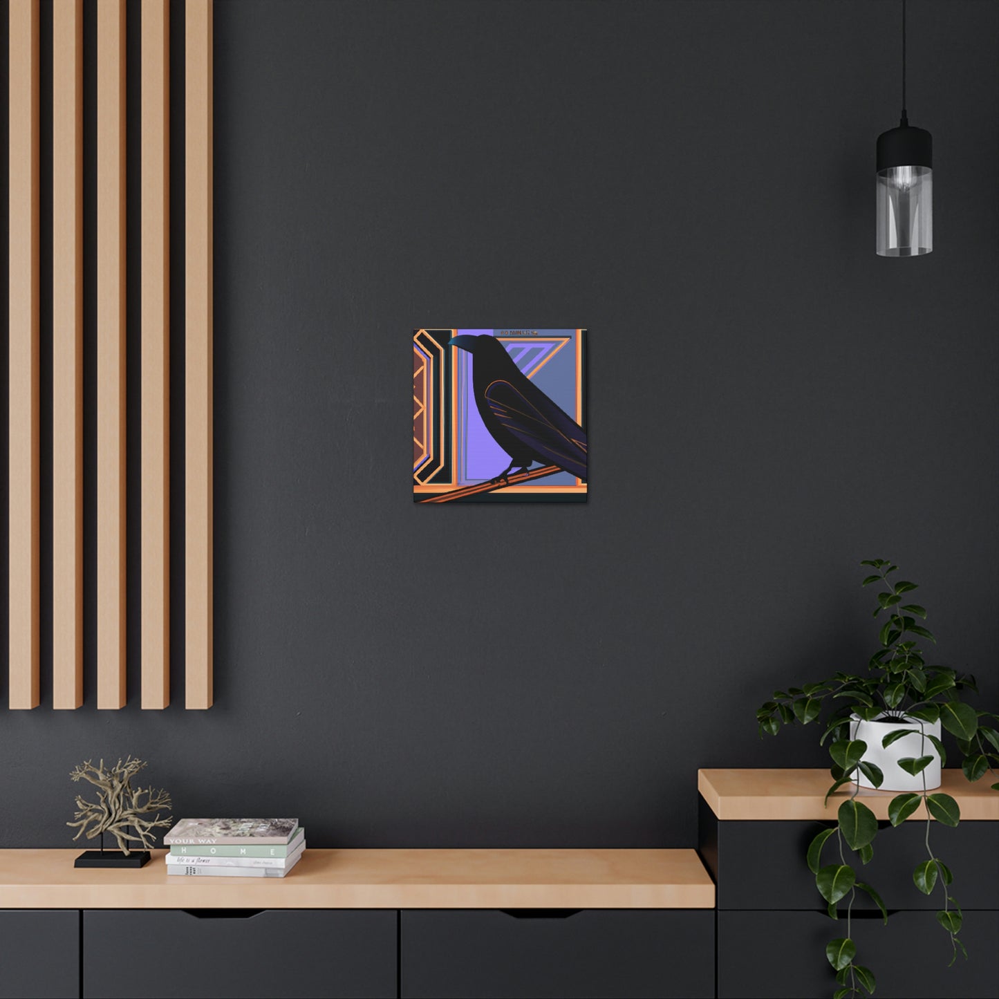 "Crow Over Art Deco." - Canvas