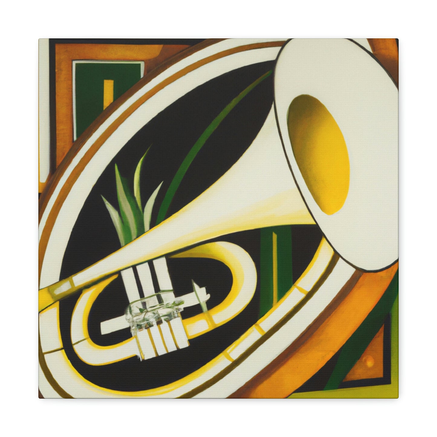 "Gilded Jazz Trumpet" - Canvas