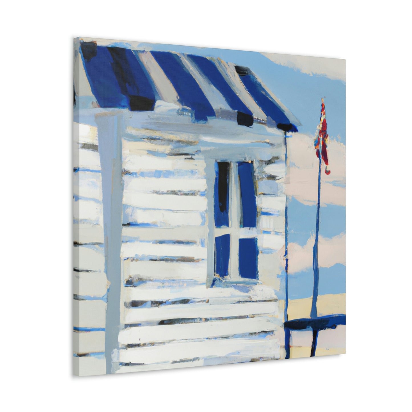 "Beach Hut Expressionism" - Canvas