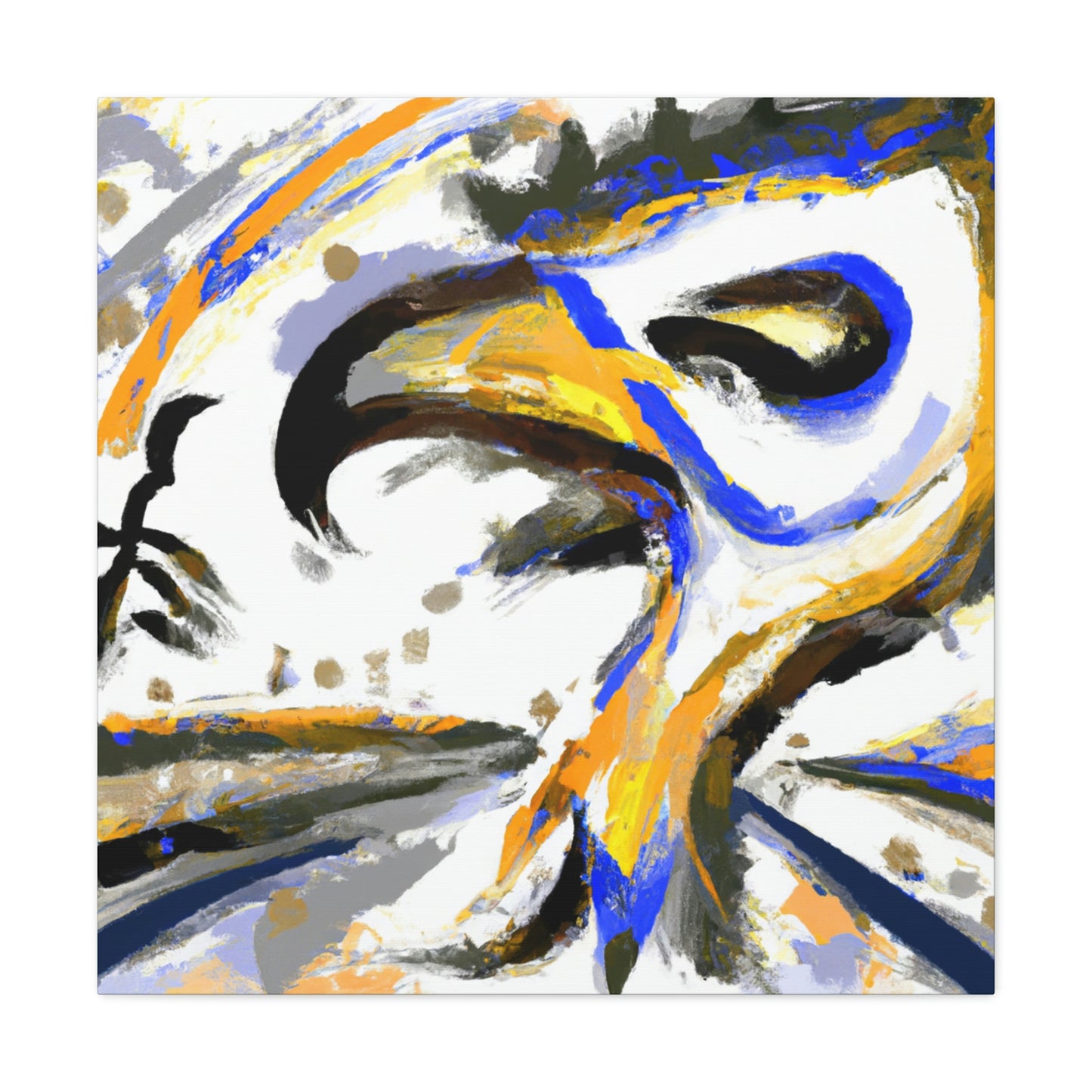 "Hawk in Flight Abstraction" - Canvas