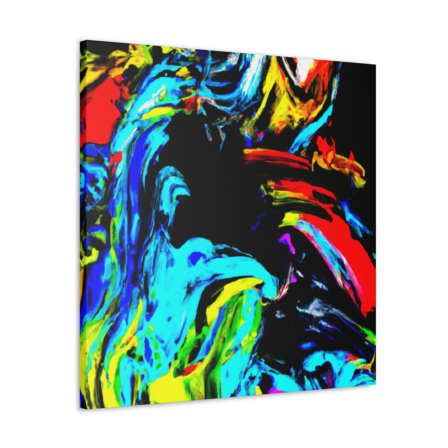 "Vibrant Brushstrokes Dance" - Canvas