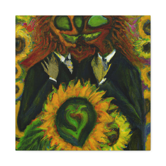 Love and Sunflowers - Canvas