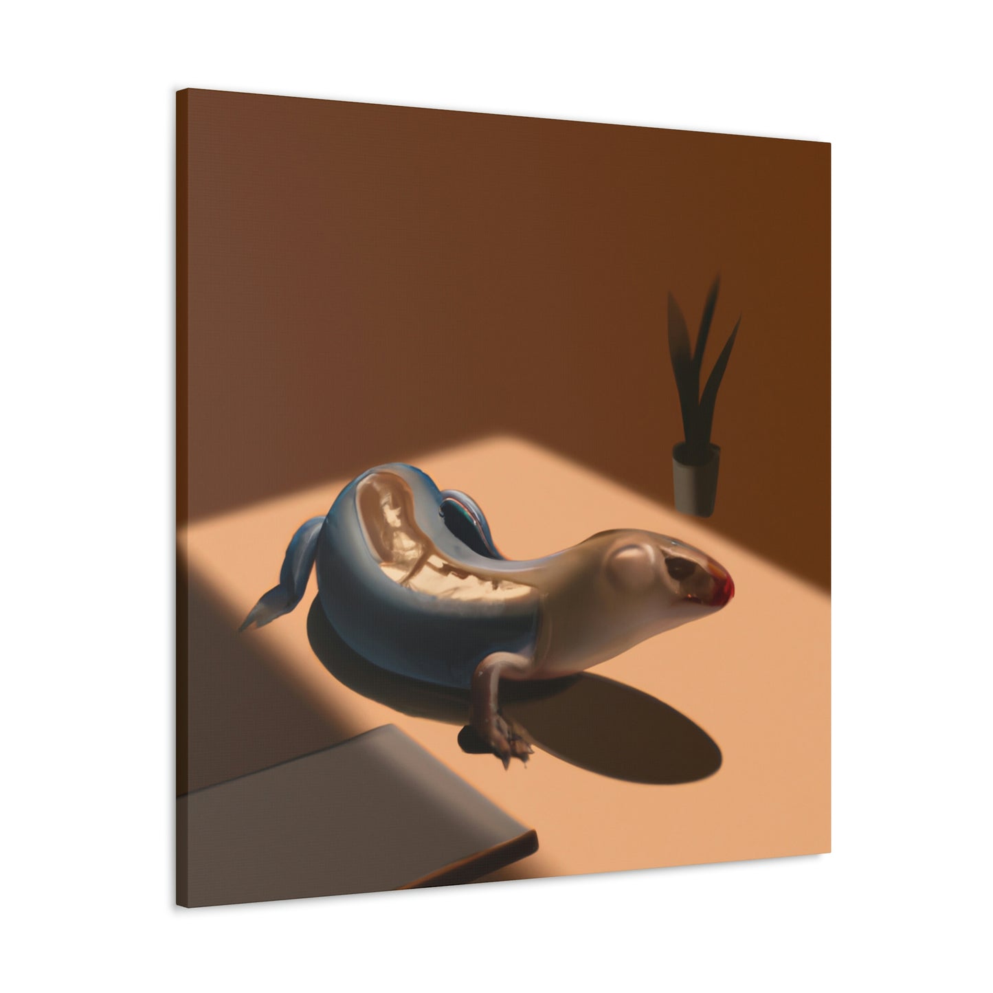 "Blue-Tongued Skink Zen" - Canvas