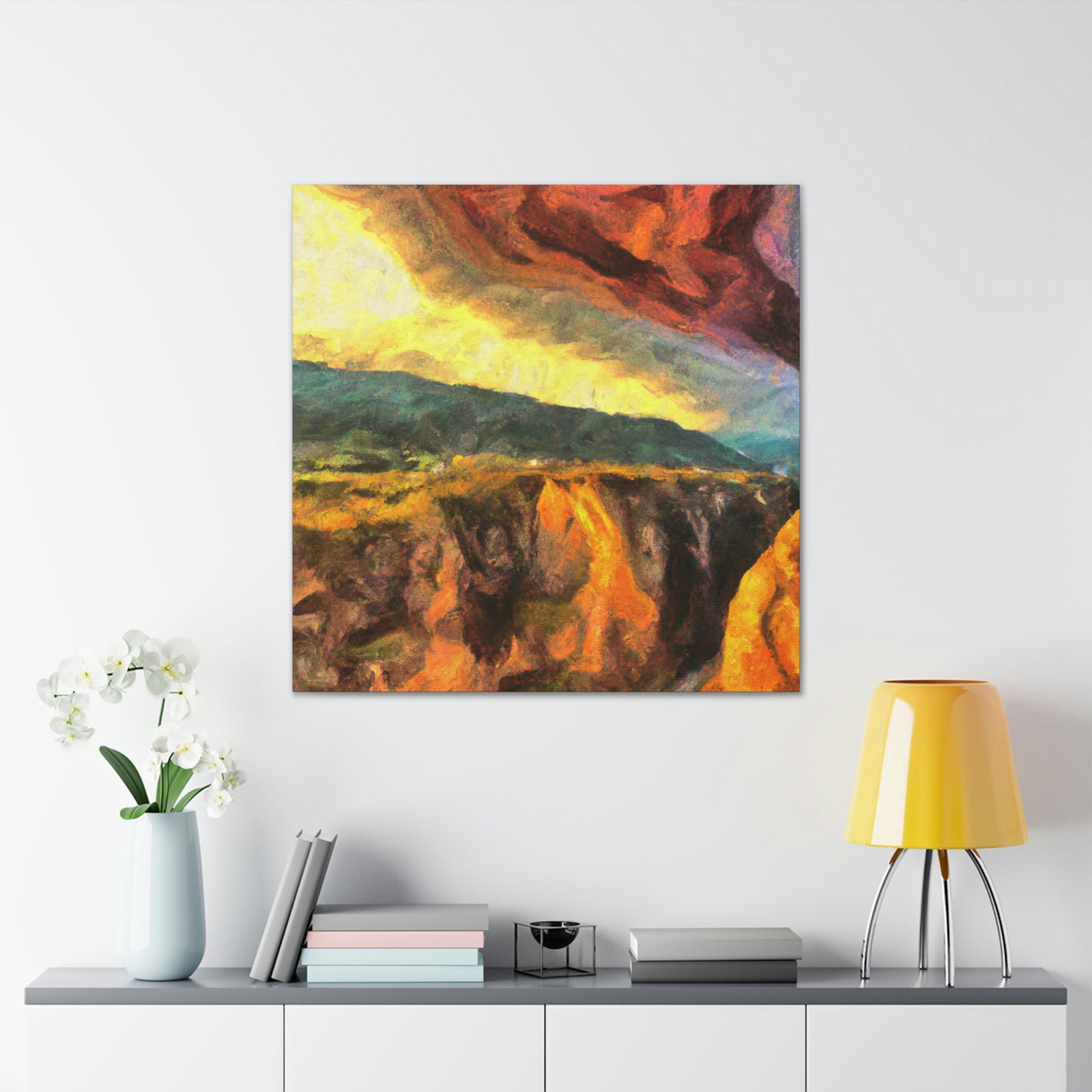 "Canyon in contrast Colors" - Canvas