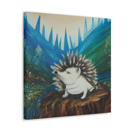 "Hedgehog in Deco Style" - Canvas