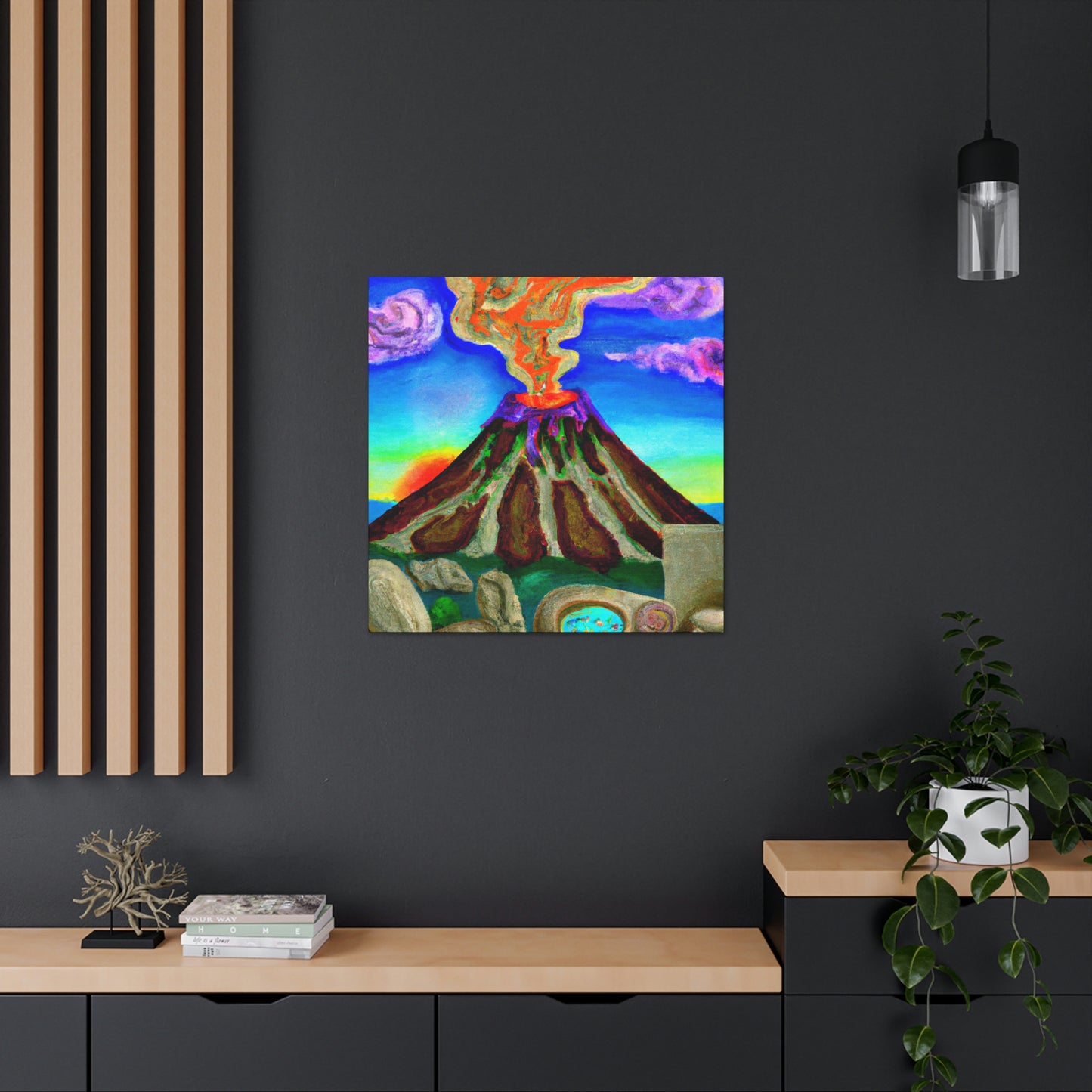 Volcano in the Clouds - Canvas