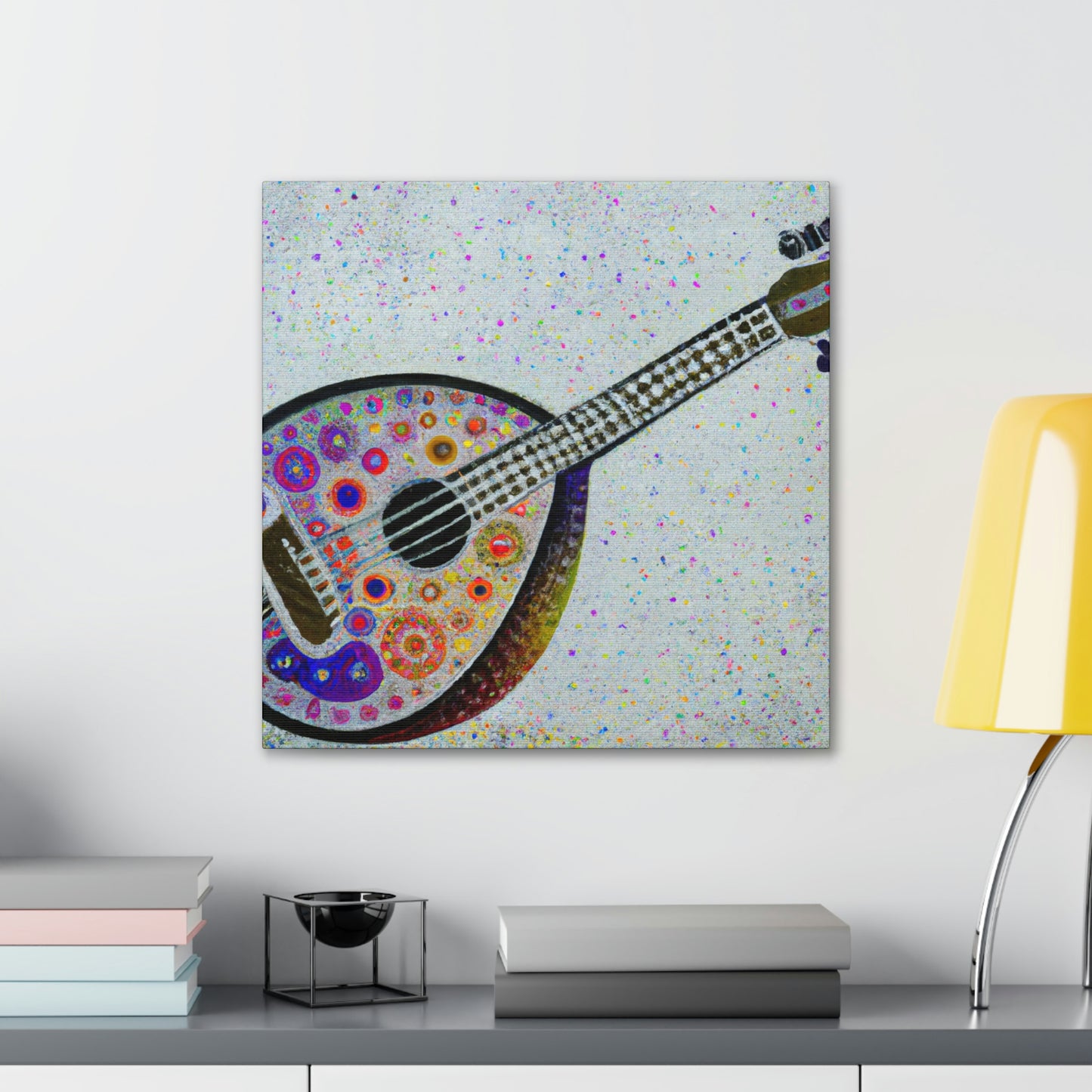 Mandolin in Pointillism - Canvas