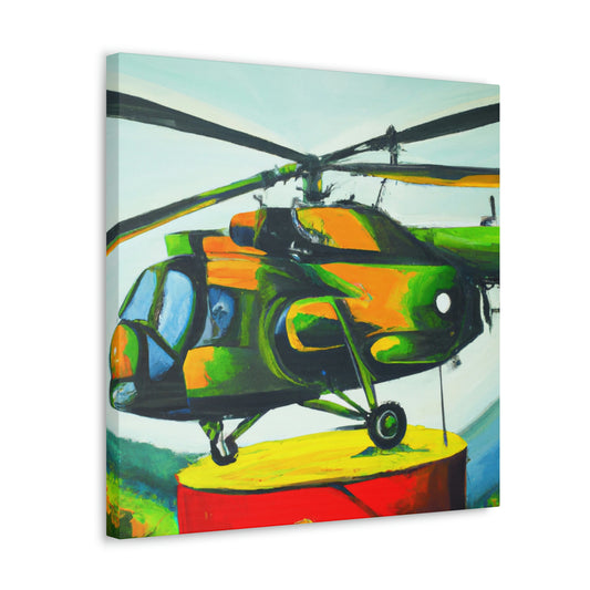 "Helicopter in Fauvism" - Canvas