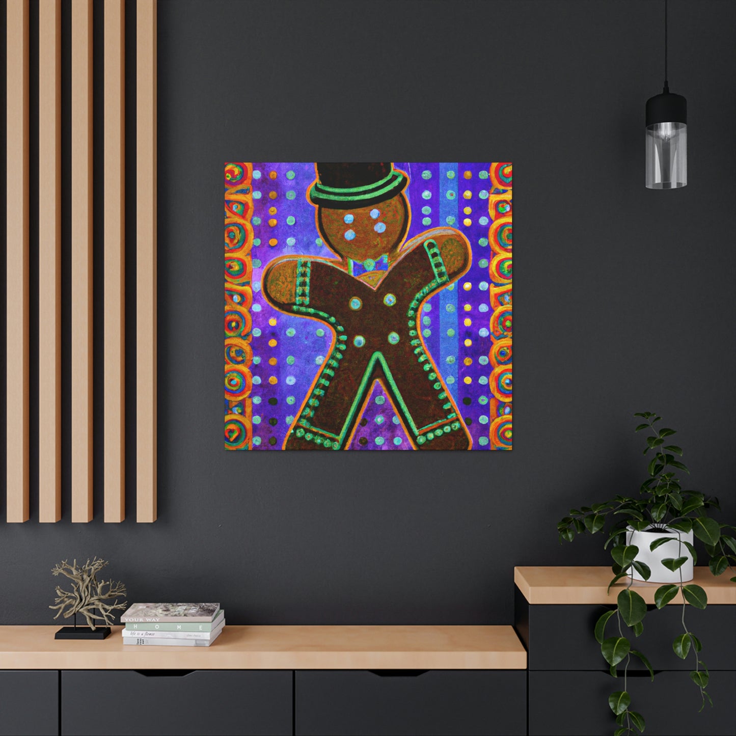 Gingerbread Man Dreaming - Canvas