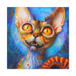 "Devon Rex Regal Portrait" - Canvas