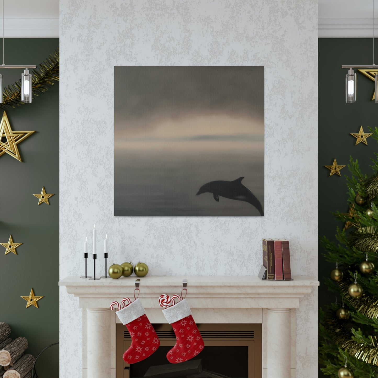 Dolphins in Neoclassicism - Canvas