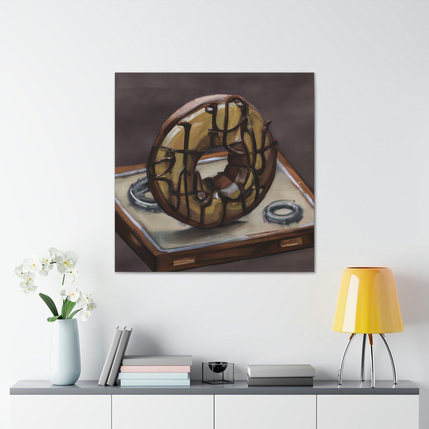 "The Steamy Doughnut Shop" - Canvas