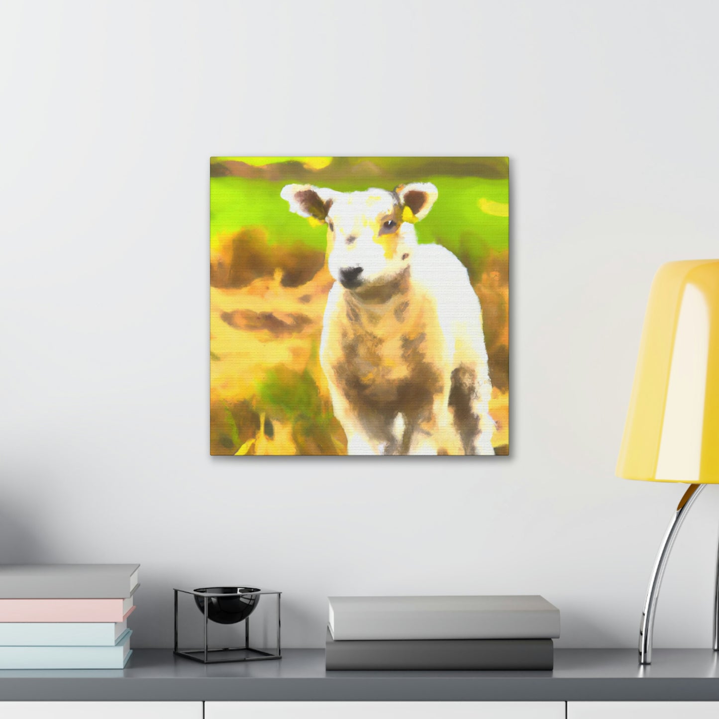 Lamb in Moonlight Glow - Canvas