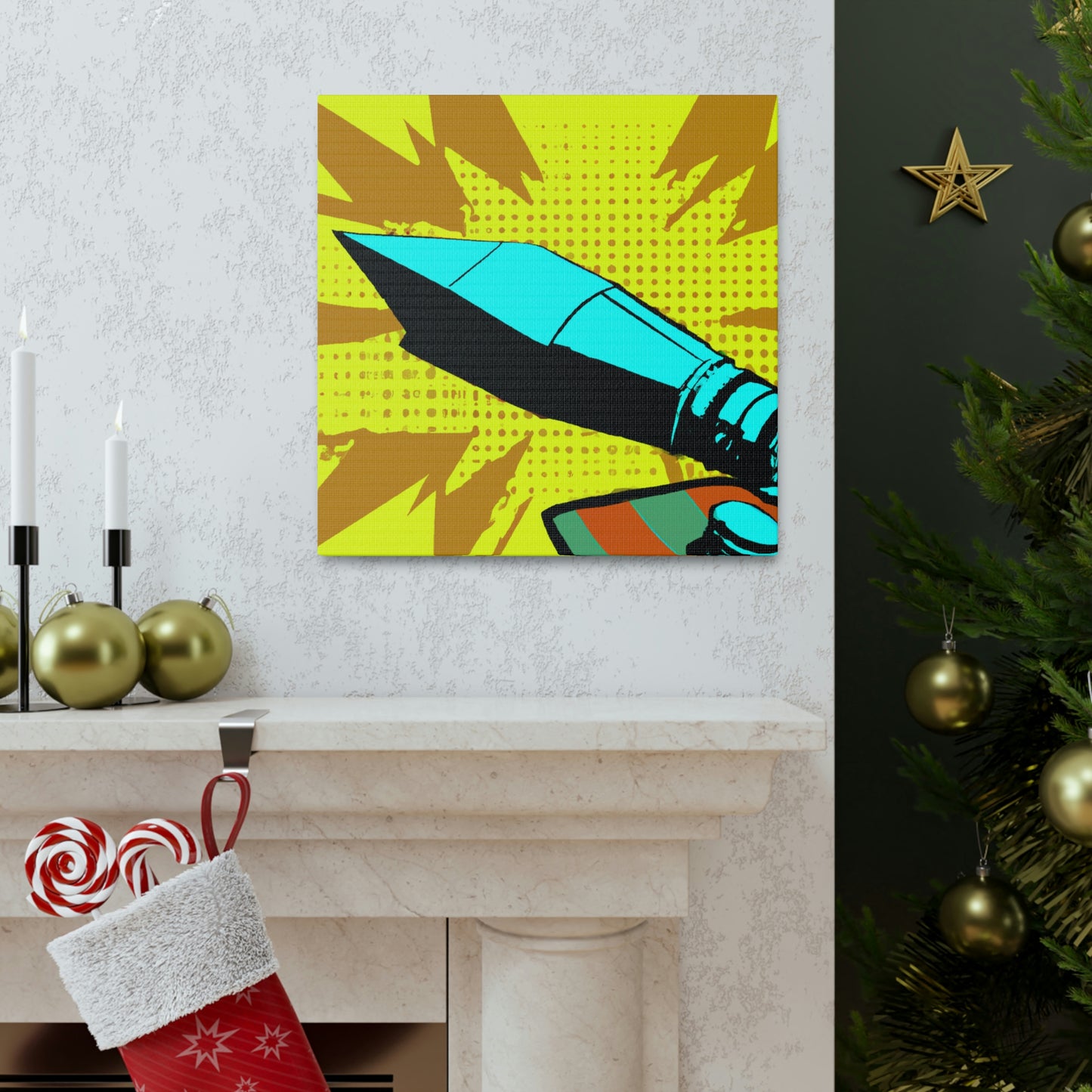 "Bullets in Flight Pop Art" - Canvas