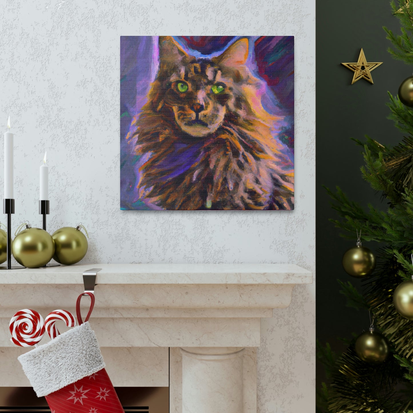 Fur of Maine Coon - Canvas