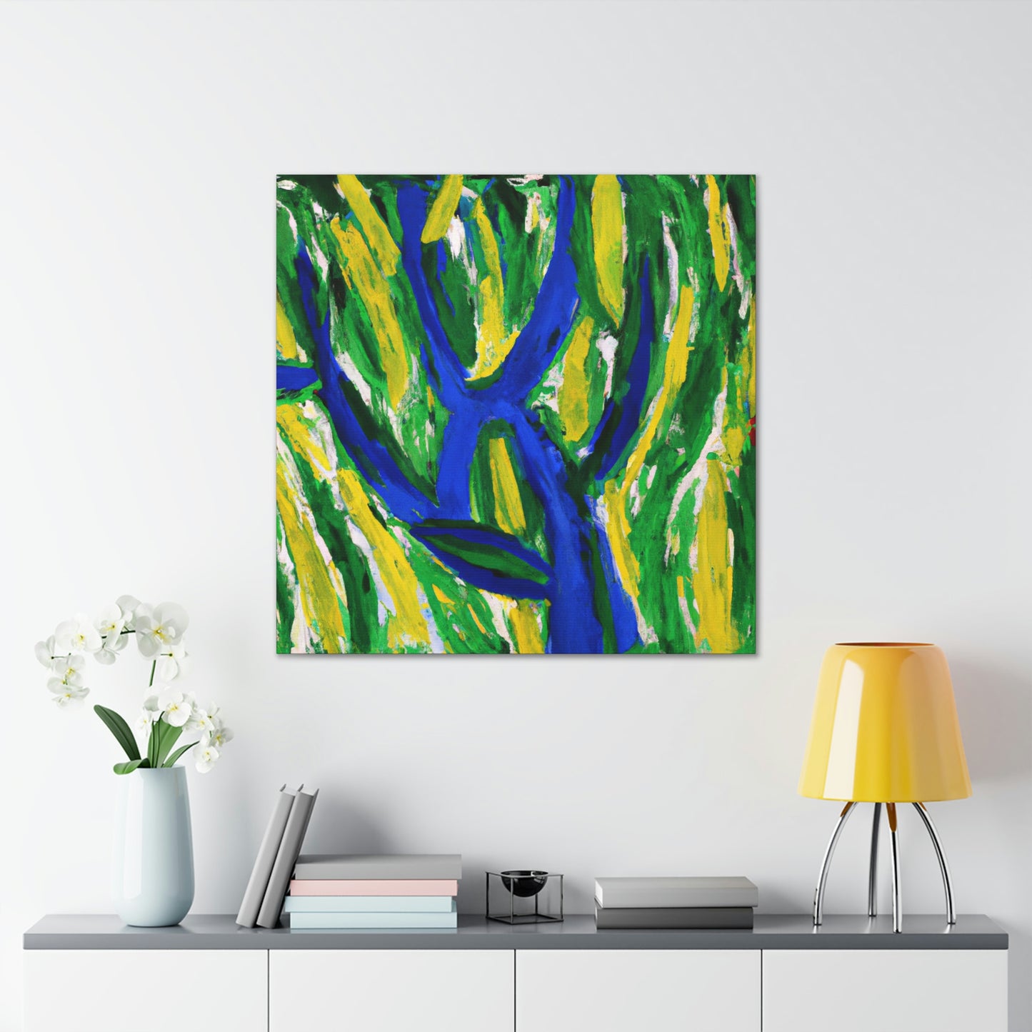 "Willow Tree in Moonlight" - Canvas