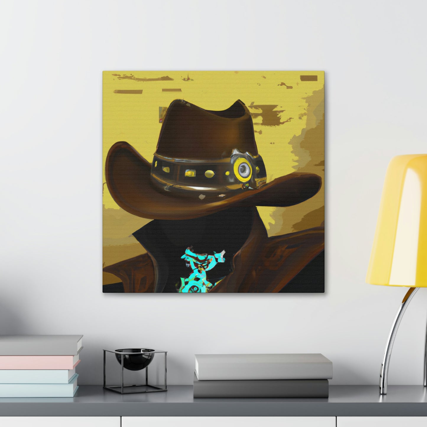 Cowboy in Steampunk Gear - Canvas