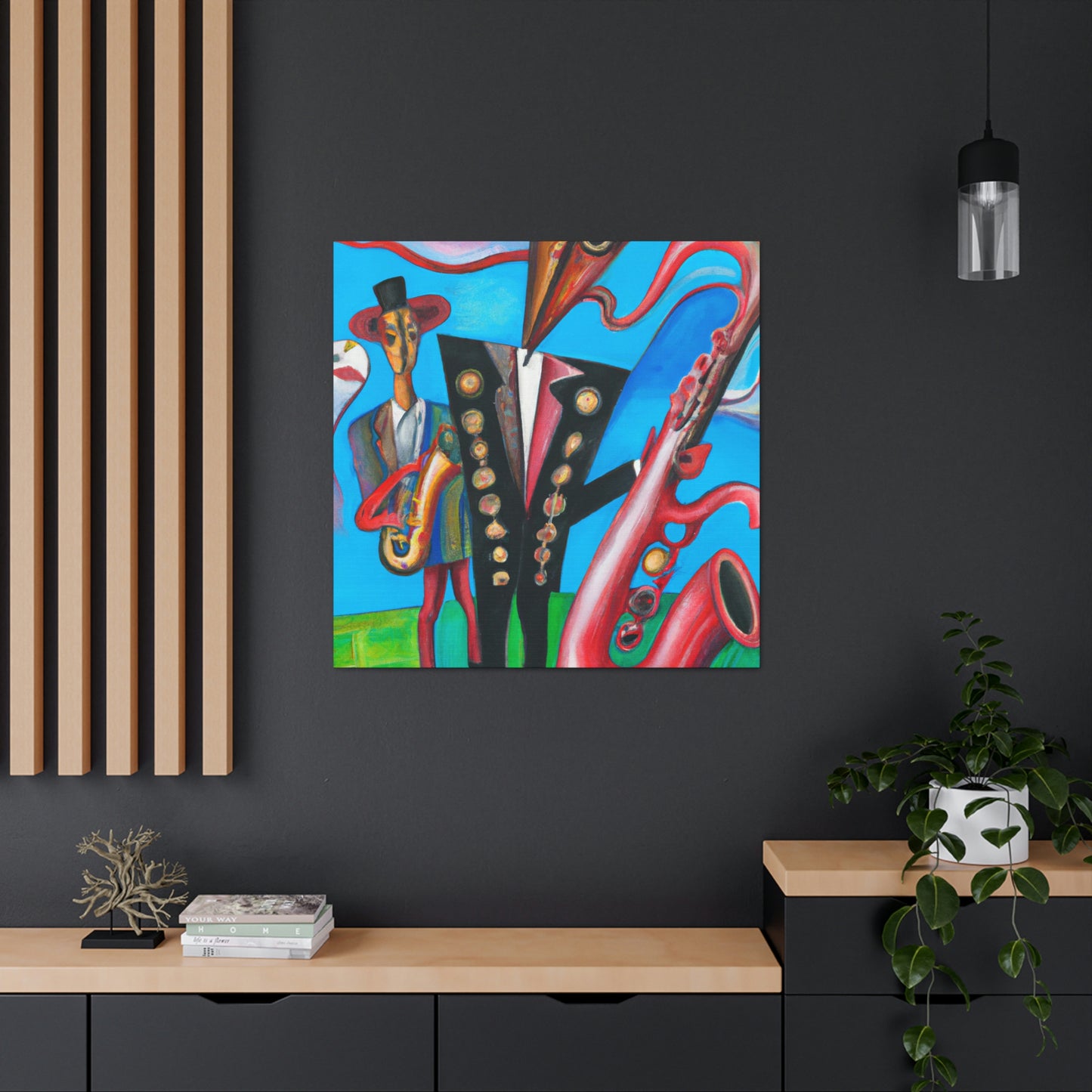 "Saxophone in Fauvism" - Canvas