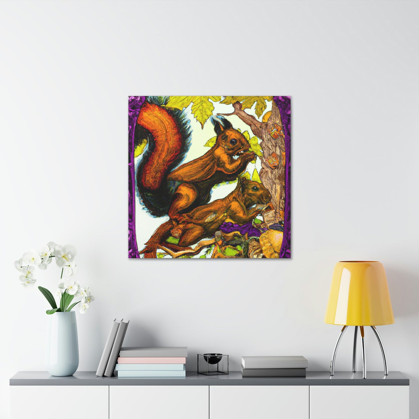 "Squirrels in Bloom" - Canvas