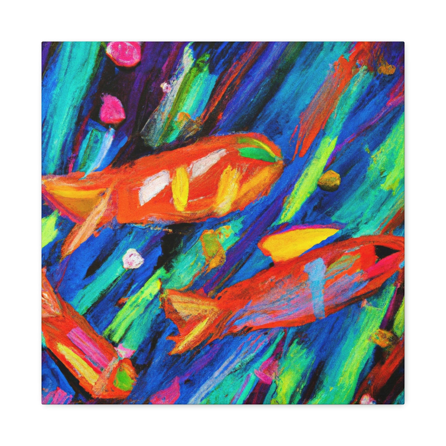 "Neon Tetra Glowing Bright" - Canvas