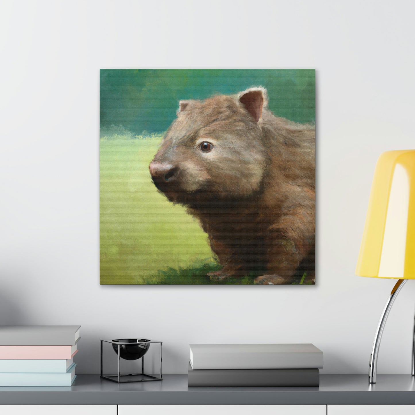 "Wombat in Landscape" - Canvas