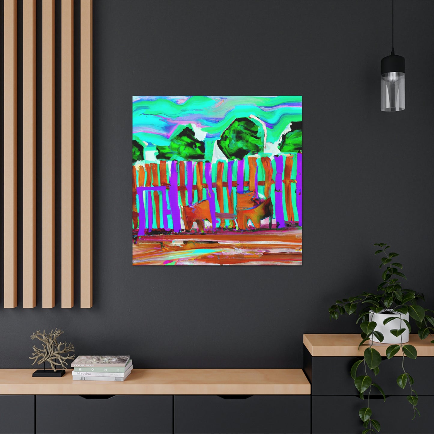 Fence of the Farm - Canvas