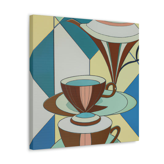 "Brewing Art Deco Tea" - Canvas