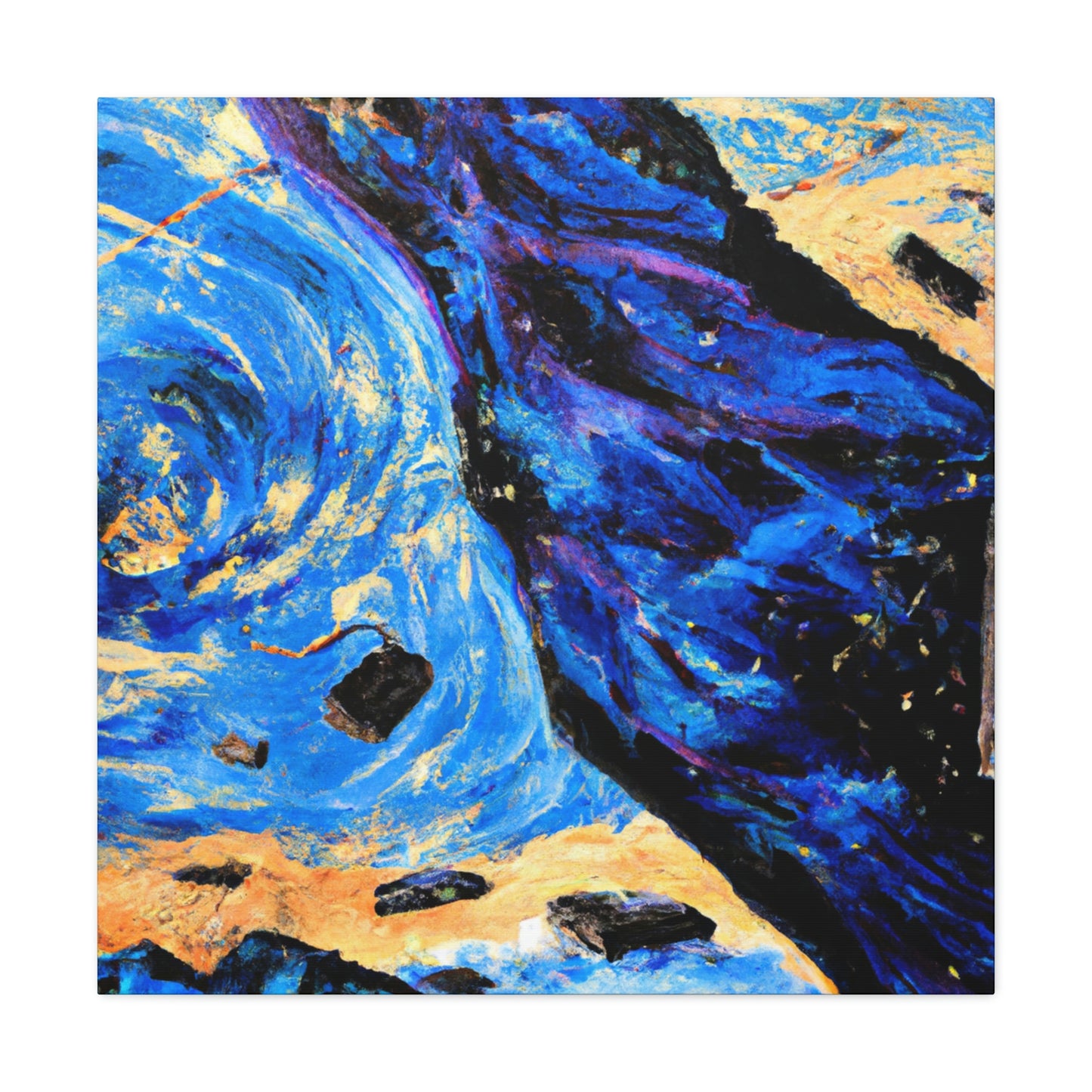 "Oceanic Expressionism Ablaze" - Canvas