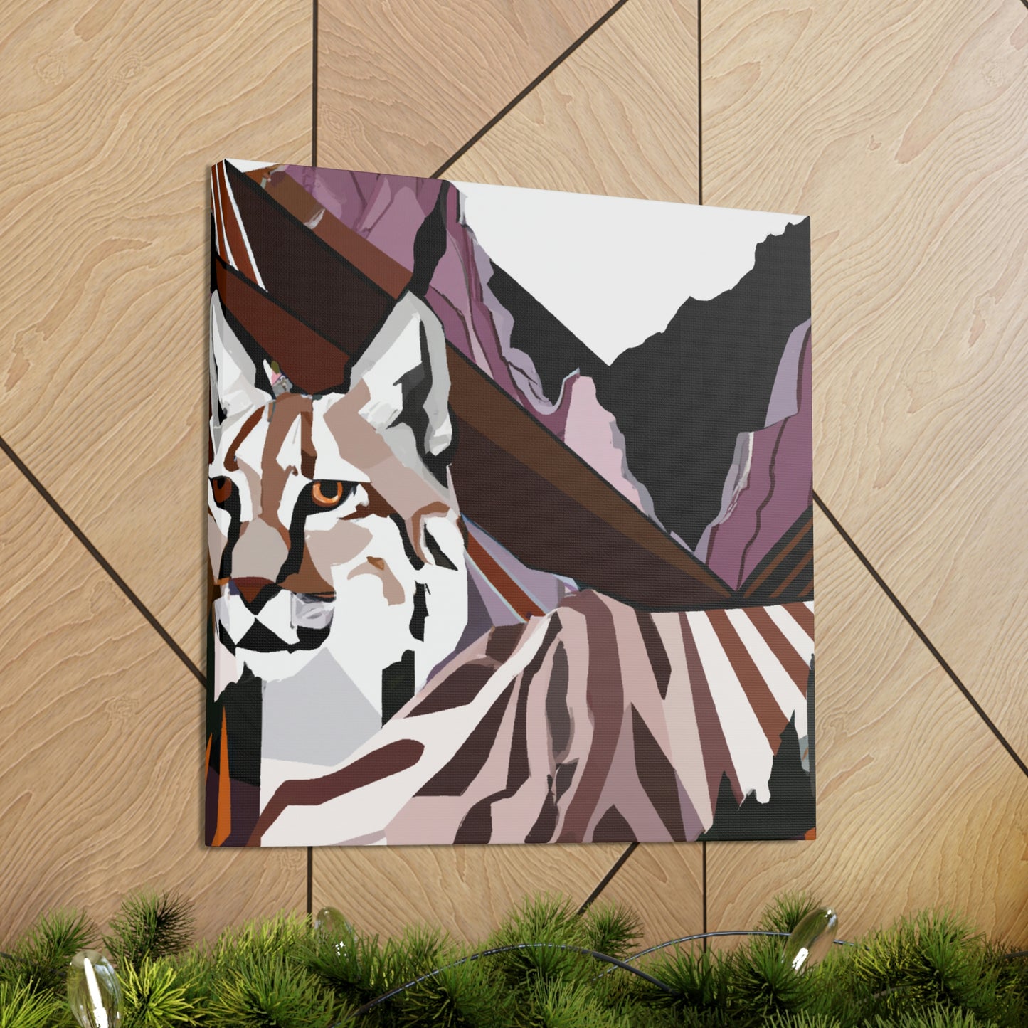 "Lynx in Art Deco" - Canvas