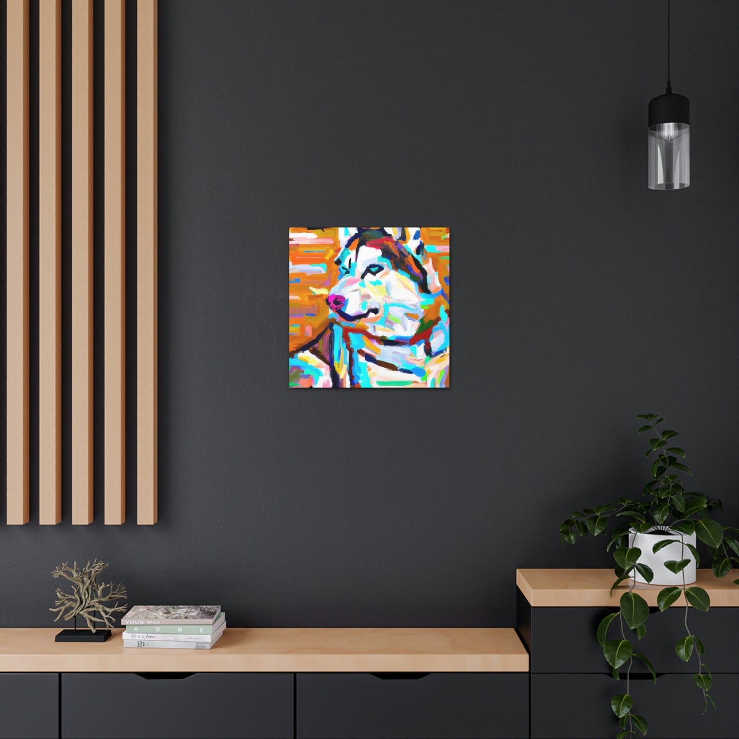 "Husky in Fauvist Colors" - Canvas