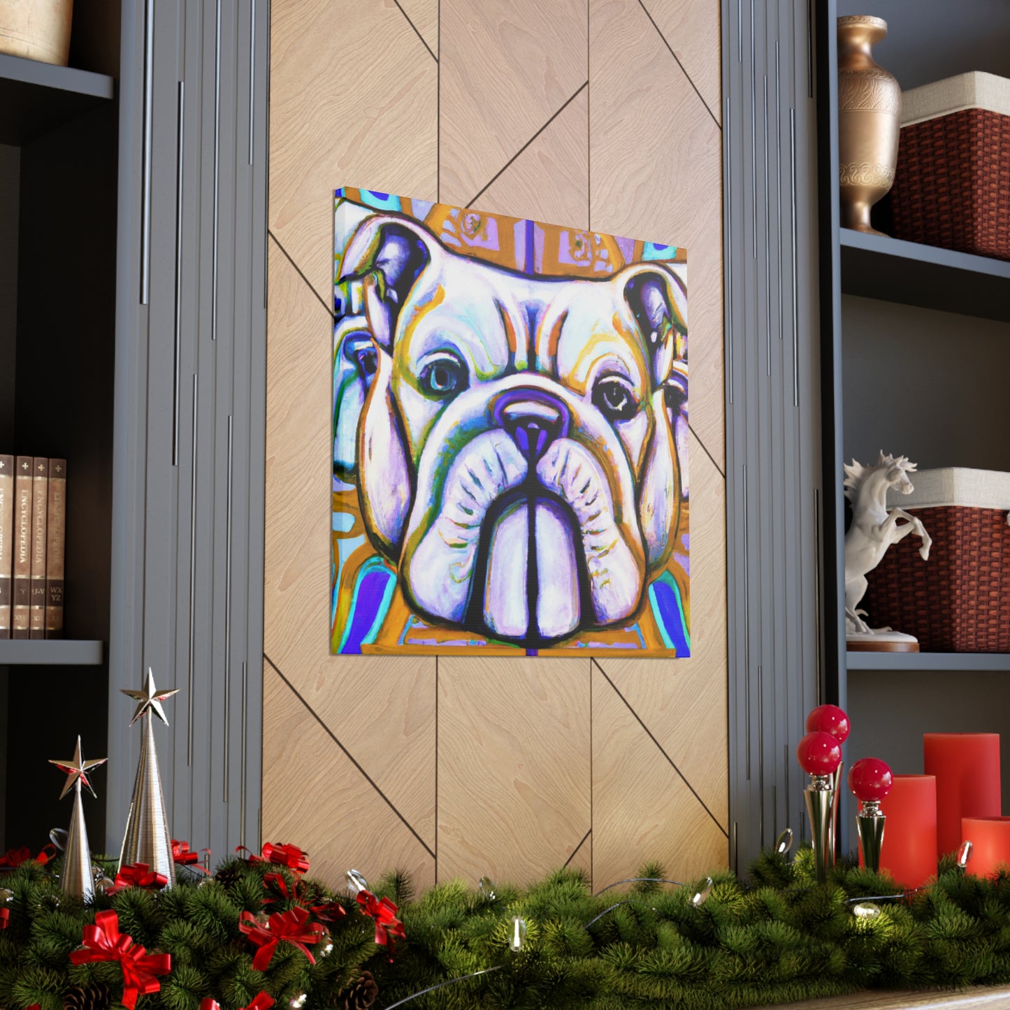 "Bulldog's Deco Dream" - Canvas