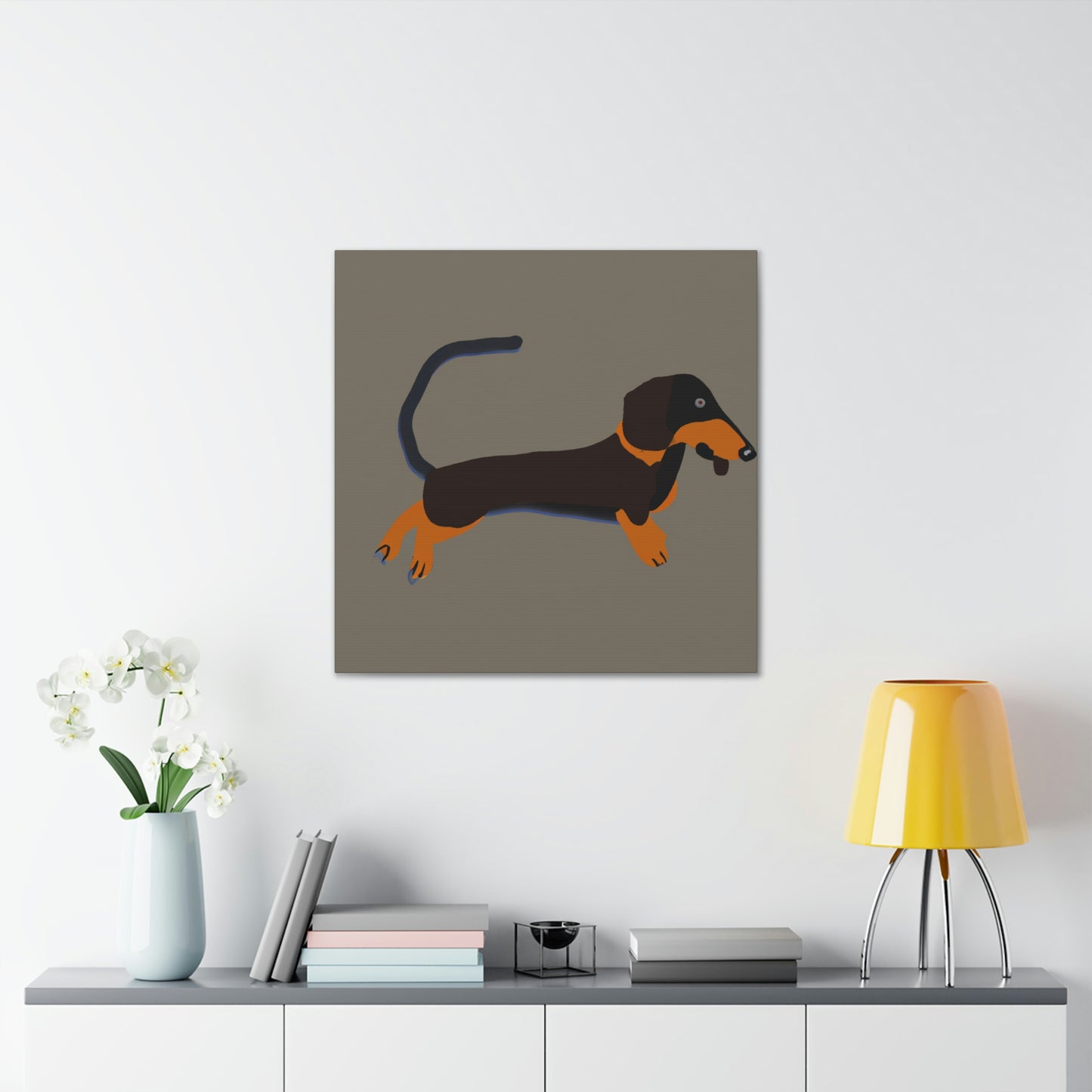 "Dachshund in Minimalism" - Canvas