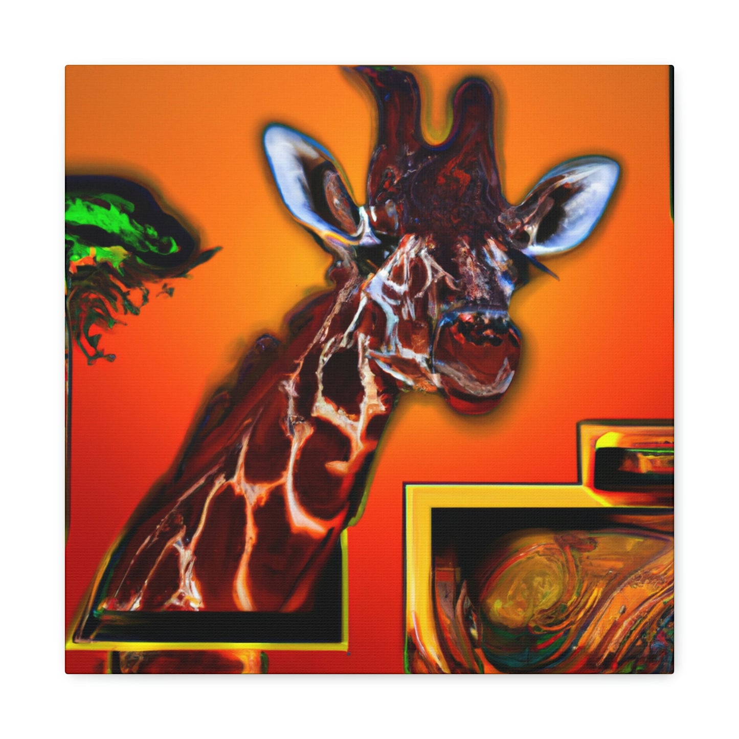 Giraffe in Art Deco - Canvas