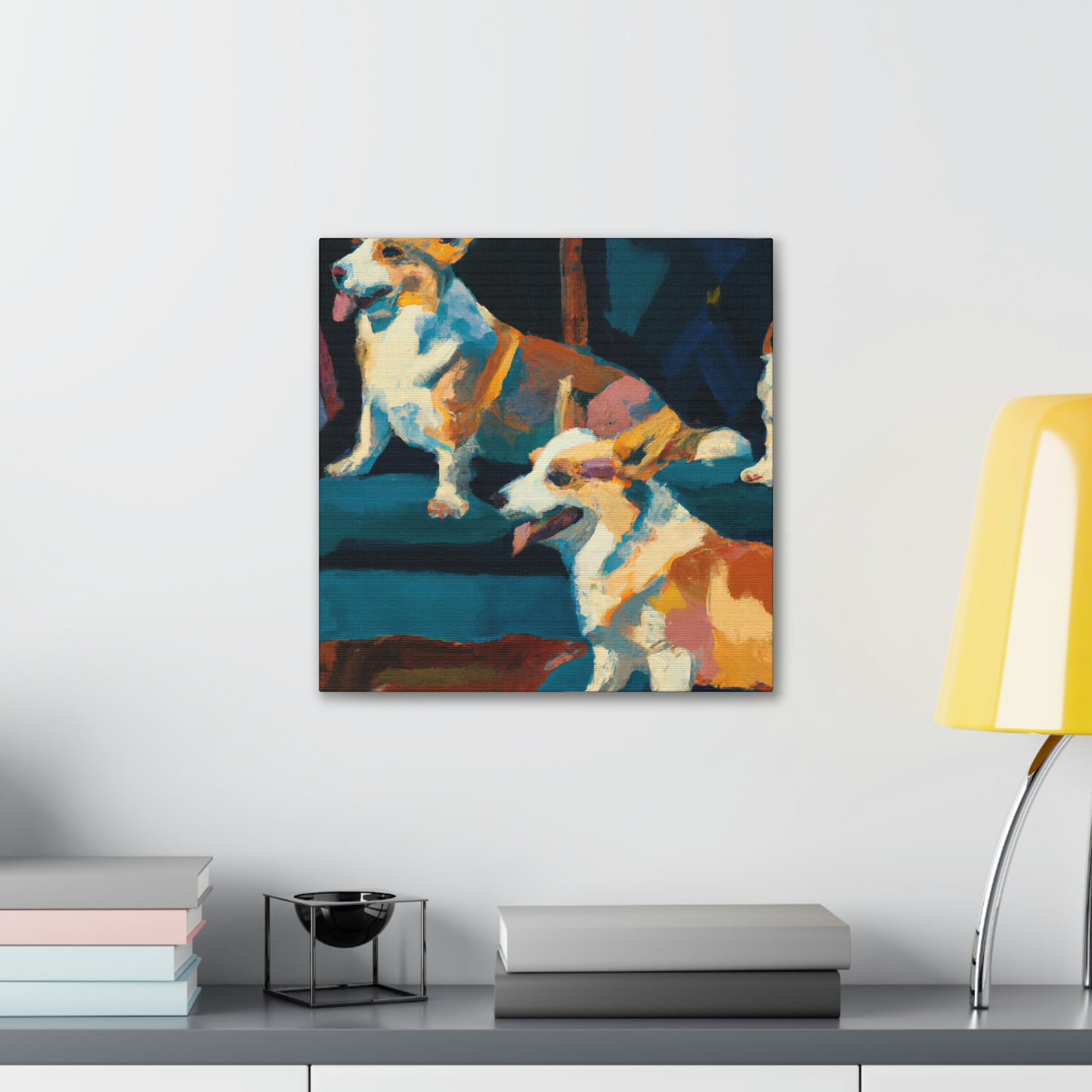 Corgi's Expressionist Dream - Canvas