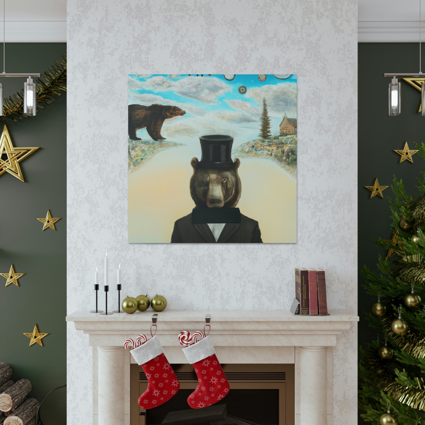 Steam Black Bear Portrait - Canvas