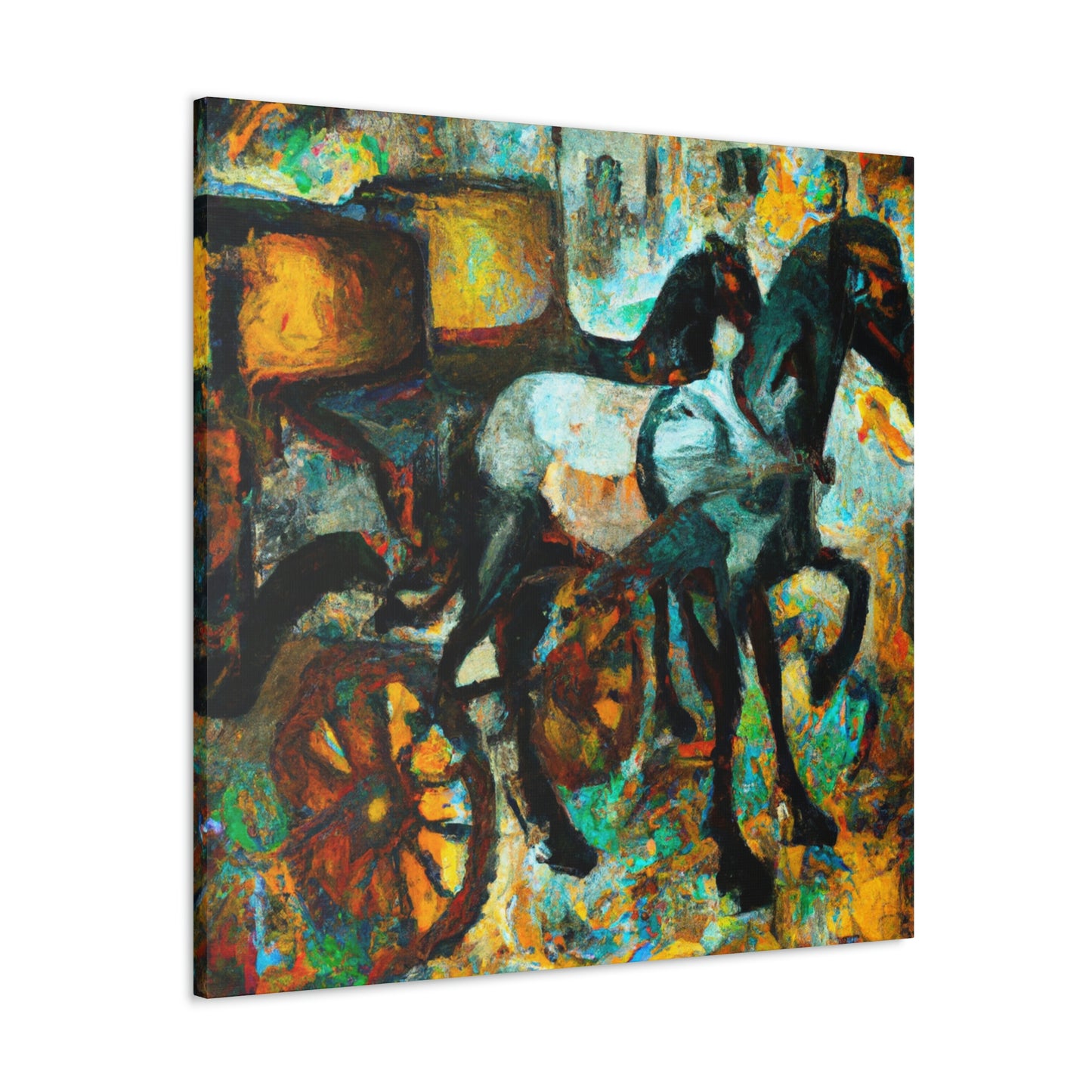 "Horse and Carriage Ride" - Canvas